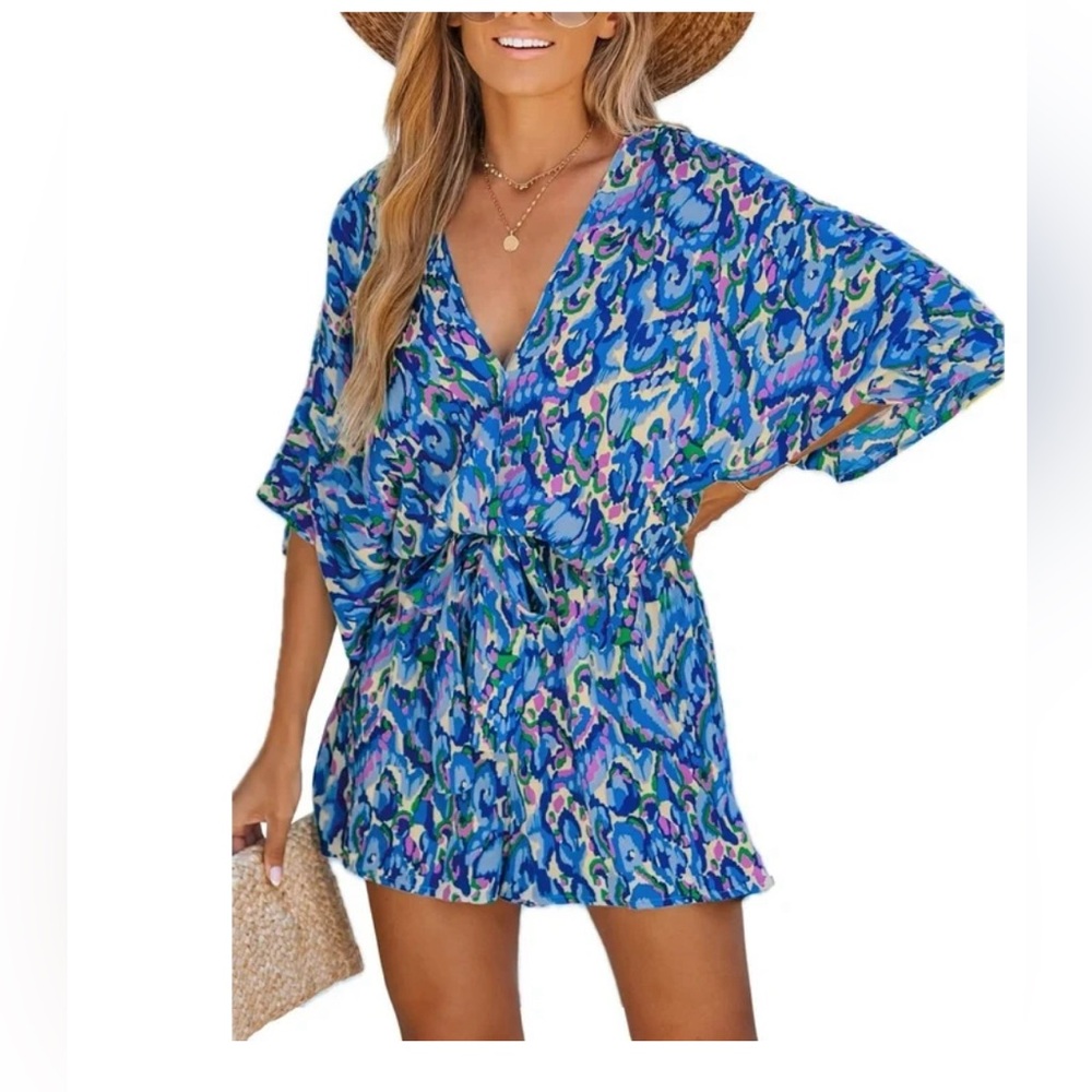 C50- CUPSHE - BEACH ROMPER - LARGE - BRAND